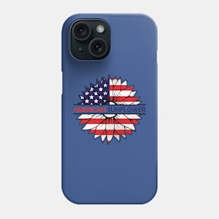 USA Flag Flower 2 Phone Case