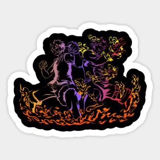 one piece mera mera no mi, flame flame fruit. Sticker for Sale by daegan0