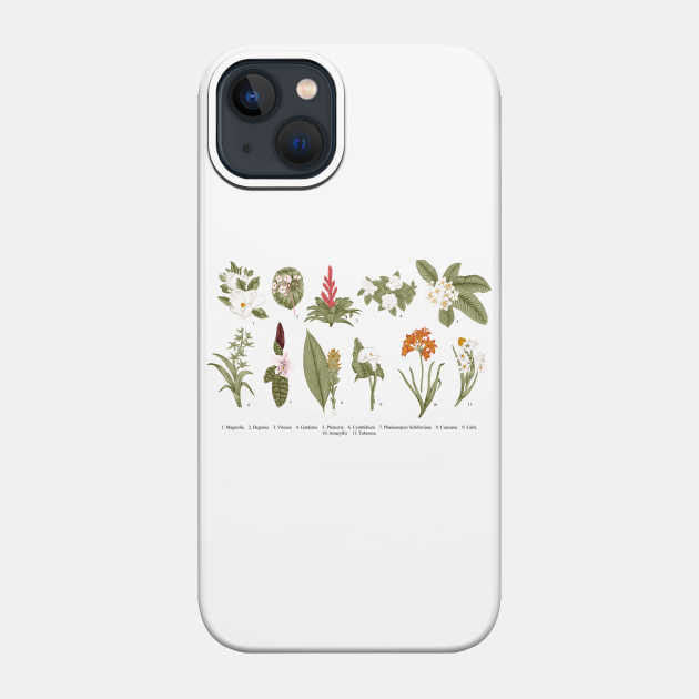 Botanical flower print - Flower - Phone Case
