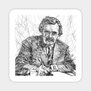 G. K. CHESTERTON ink portrait.1 Magnet