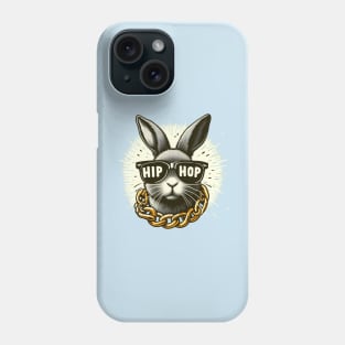 Hip Hop Easter Bunny Wearing Sunglasses and Gold Chain Phone Case