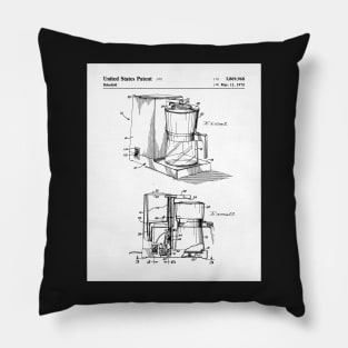 Coffee Maker Patent - Coffee Lover Kitchen Cafe Decor Art - White Pillow