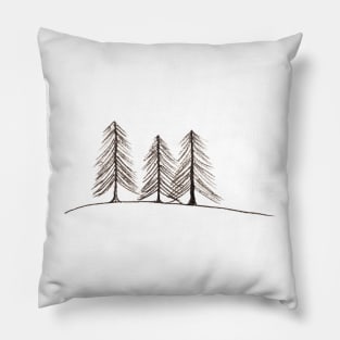 Pine Tree Sketch Pillow