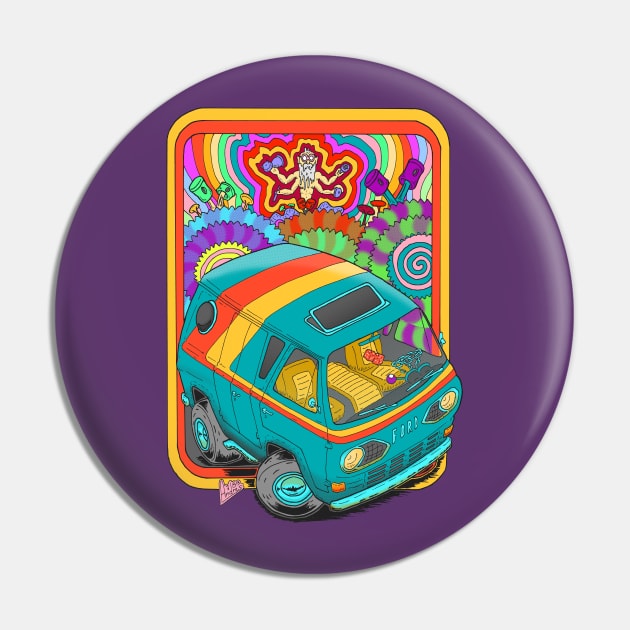 Vintage Customized Van - blue version Pin by Andres7B9