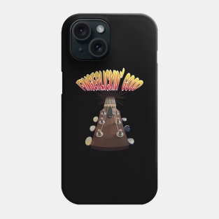 Funny Retro Electric Guitar Graphic Design and Guitarist Phone Case