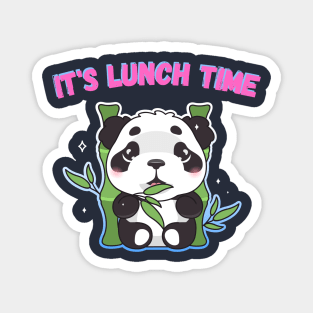 Panda eating bamboo Magnet