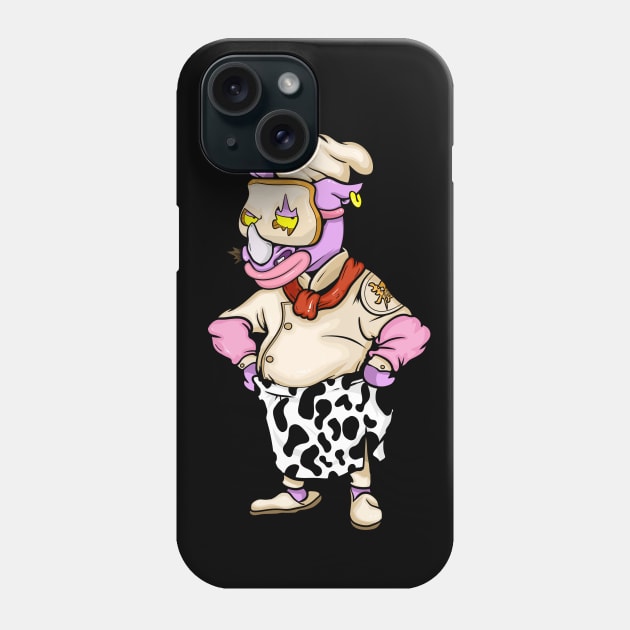 Dope Slluks character mr.rhino chef posing illustration Phone Case by slluks_shop