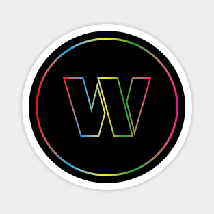 letter W colorful design Magnet