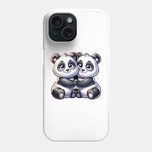 Pandas hugging. Phone Case