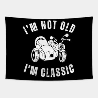 I'm Not Old, I'm Classic - Classic Motorcycle Design Tapestry