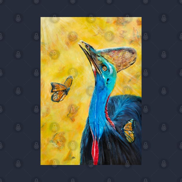 Cassowary and Monarch Butterflies by CoryAcornArt