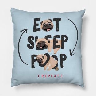 Eat, Sleep, Poop, Repeat Pillow