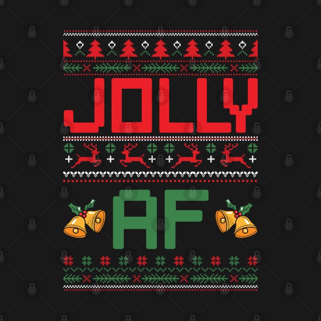 Jolly AF ugly Christmas sweater by MZeeDesigns