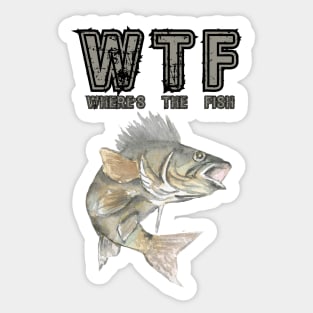 20474872 Funny Walleye Fisherman Walleye Stickers for Sale