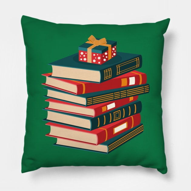 Happy Bookhaulidays Pillow by everinseason