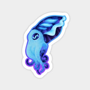 Galaxy Cuttlefish (with outline) Magnet