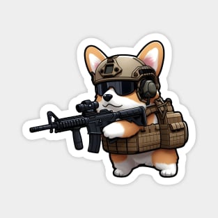 Tactical Corgi Magnet