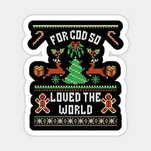 Ugly Christmas Sweater Christian Bible Scripture Verse Magnet