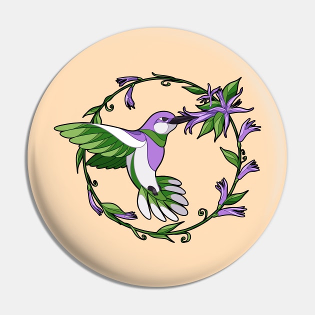 Pride Birds - Genderqueer Pin by wanderingkotka