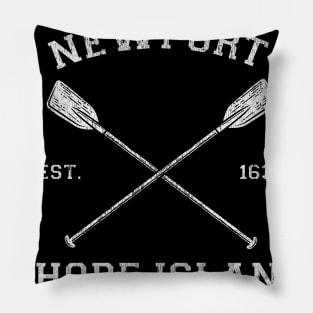 Vintage Summers in Newport Vacation graphic Pillow