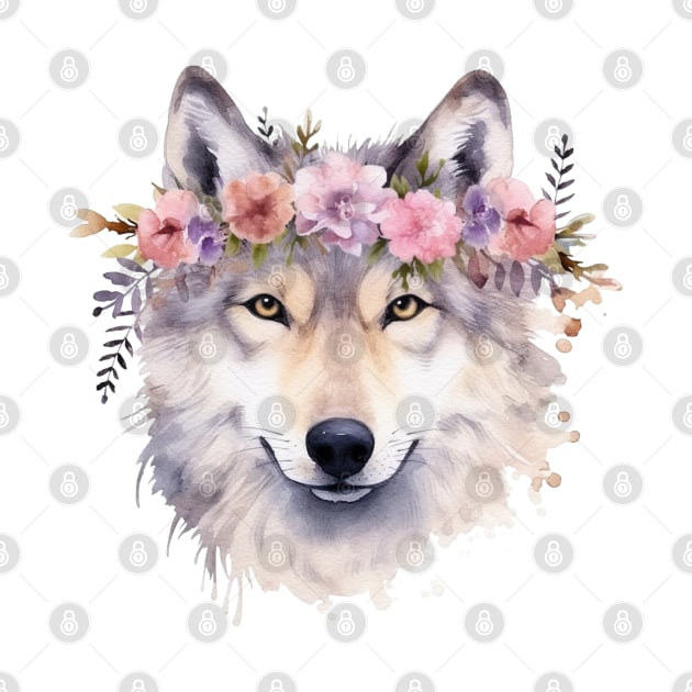 Husky dog flower by A tone for life