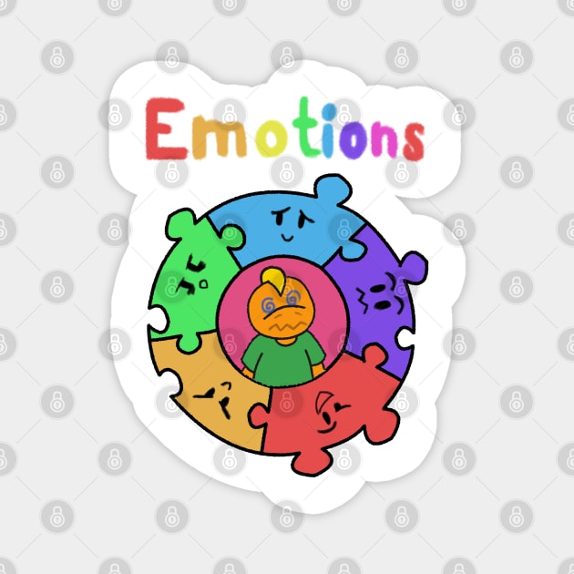 Kazzy's Emotions Shirt 02 Magnet by KendraHowland.Art.Scroll