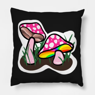 pink mushies Pillow