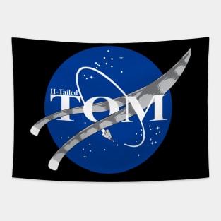 Two Tailed Tom - Space Tomcat - Grey Tapestry