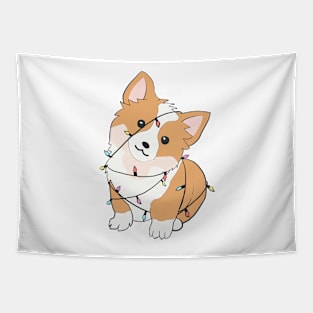 Festive Corgi Tapestry