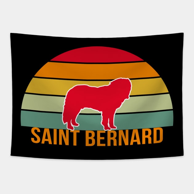 Saint Bernard Vintage Silhouette Tapestry by khoula252018