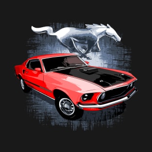 Red 69 Mustang Mach 1 T-Shirt