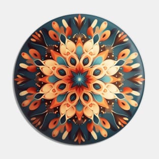 Symmetrical Flower Design Pin