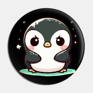 Cute angry penguin Pin