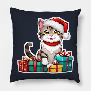 Cat christmas and gift christmas Pillow
