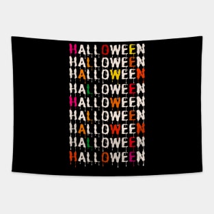 Halloween, scary colorful letters Tapestry