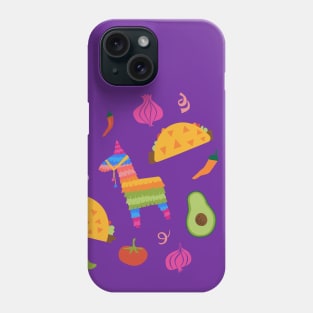 Taco Fiesta in Purple Phone Case