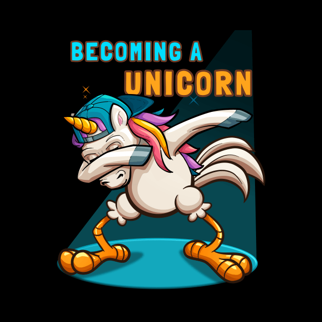 Becoming A Cute Dabbing Chicken Unicorn Gift by BeyondThat