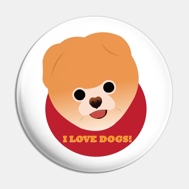 Pomeranian dog Pin by dddesign