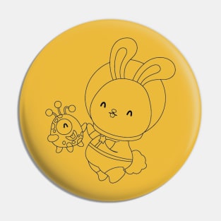 Astronauts rabbit Pin