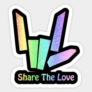 Share The Love Logo Stickers Teepublic