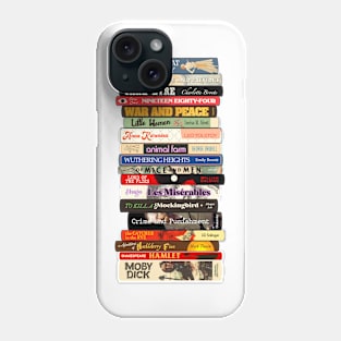 Classic Literature Books Stack Phone Case