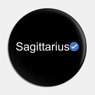 Verified Sagittarius (White Text) Pin