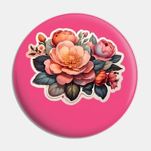 Rose Flower Sticker Pin