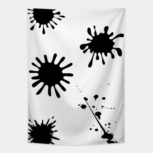 Color Splash black on white Tapestry by RedPOD