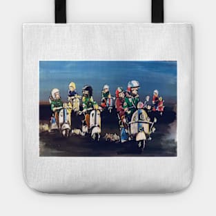 Retro Scooter, Classic Scooter, Scooterist, Scootering, Scooter Rider, Mod Art Tote