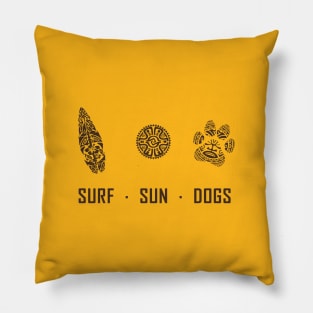 Surf Sun Dogs Maori Pillow