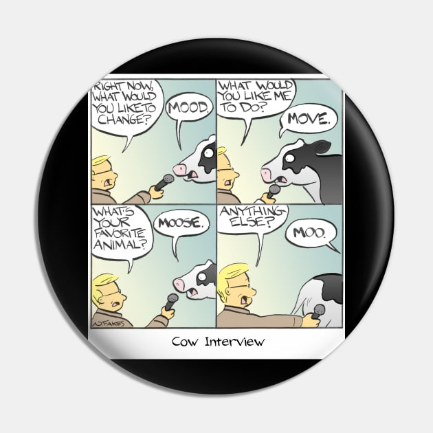 Cow Interview Pin by cartoonistnate