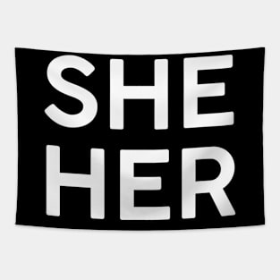 She Her Pronouns Tapestry