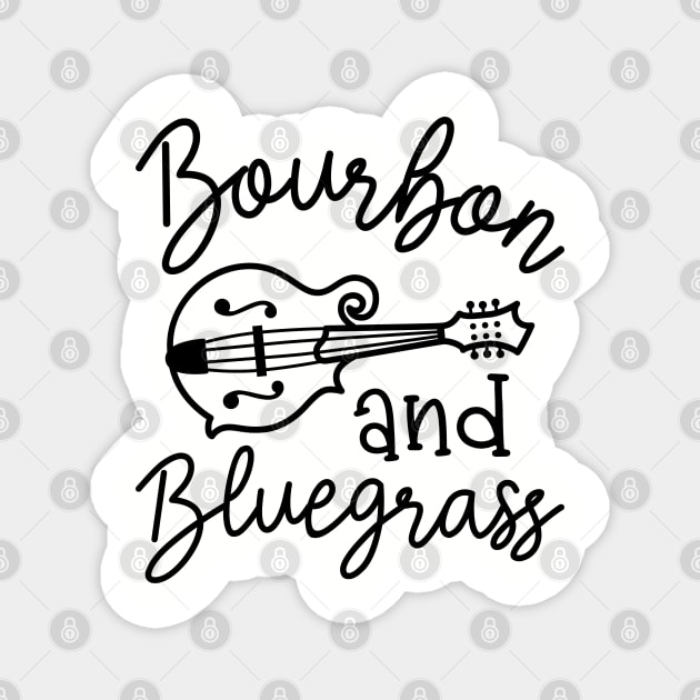 Bourbon and Bluegrass Mandolin Magnet by GlimmerDesigns