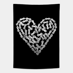 Bike Chain Heart Tapestry